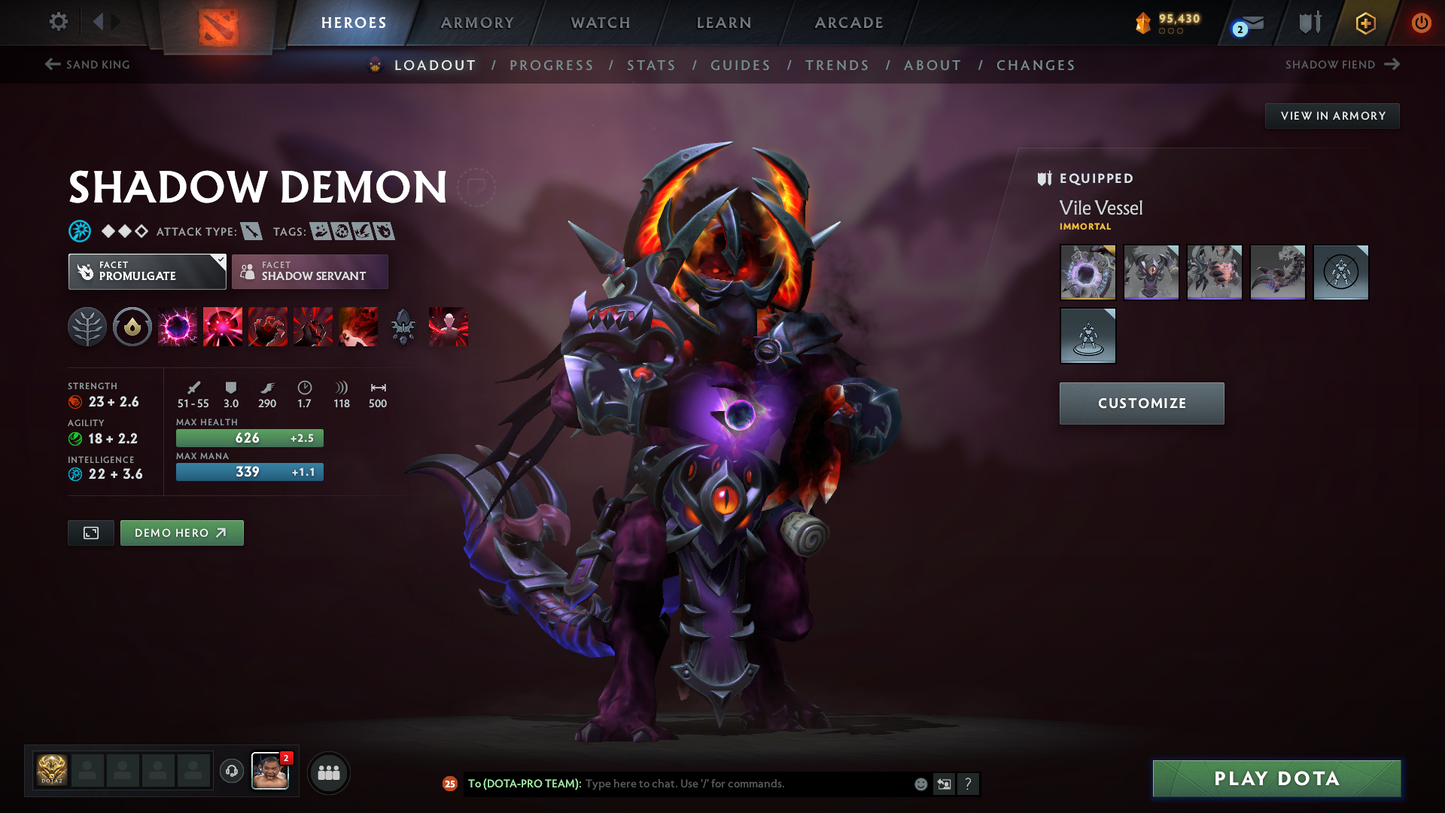 Archon II | MMR: 2490 | Behavior Score: 12000 | Windranger Arcana | 4 Personas: Invoker, Pudge, PA & AM | Tons of Cache Sets & Immortals Inside | Mainpool | Full Access | Trophy Level: 127