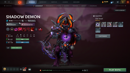Archon II | MMR: 2490 | Behavior Score: 12000 | Windranger Arcana | 4 Personas: Invoker, Pudge, PA & AM | Tons of Cache Sets & Immortals Inside | Mainpool | Full Access | Trophy Level: 127
