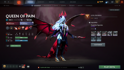 Archon II | MMR: 2490 | Behavior Score: 12000 | Windranger Arcana | 4 Personas: Invoker, Pudge, PA & AM | Tons of Cache Sets & Immortals Inside | Mainpool | Full Access | Trophy Level: 127