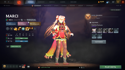 Archon II | MMR: 2490 | Behavior Score: 12000 | Windranger Arcana | 4 Personas: Invoker, Pudge, PA & AM | Tons of Cache Sets & Immortals Inside | Mainpool | Full Access | Trophy Level: 127