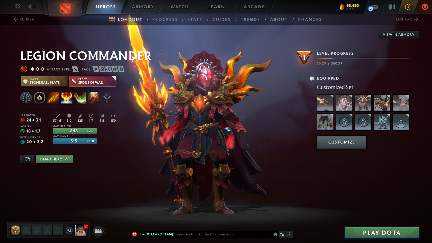 Archon II | MMR: 2490 | Behavior Score: 12000 | Windranger Arcana | 4 Personas: Invoker, Pudge, PA & AM | Tons of Cache Sets & Immortals Inside | Mainpool | Full Access | Trophy Level: 127