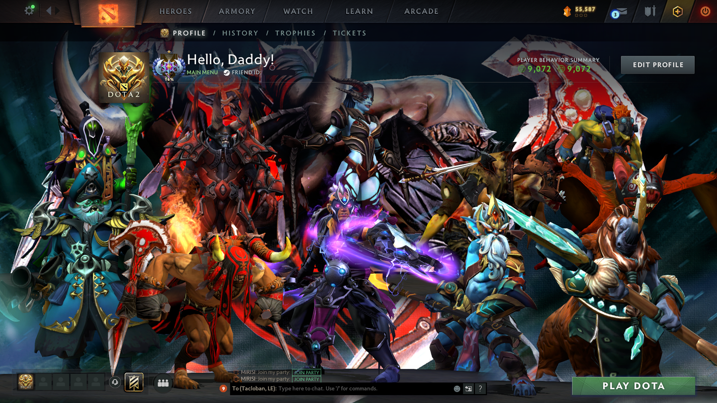 Ancient II | MMR: 3875 - Behavior: 9072 | Mainpool | 1.1K Hours | Decent Sets Inside | Quick Que Match | Quick Delivery