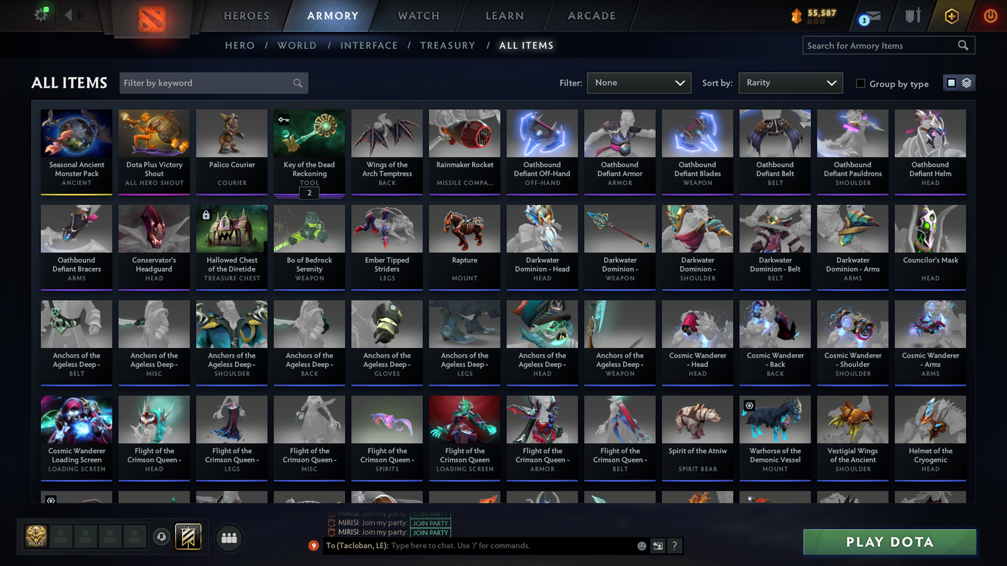 Ancient II | MMR: 3875 - Behavior: 9072 | Mainpool | 1.1K Hours | Decent Sets Inside | Quick Que Match | Quick Delivery