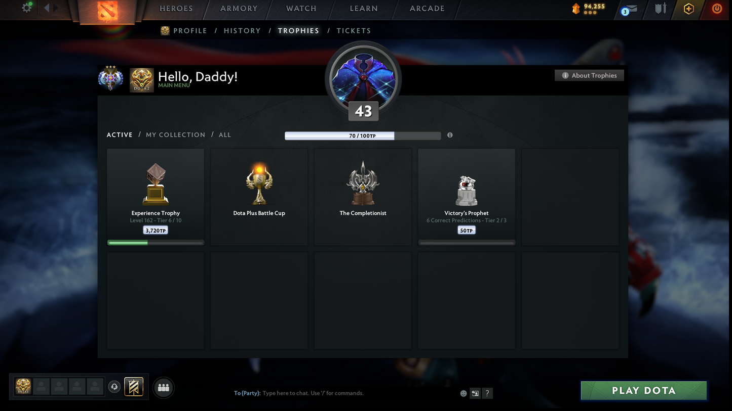 Ancient III | MMR: 4114 | Behavior Score: 9101 | Shadow Fiend & Ogre Arcana | CM & Invoker Persona | Latest Cache Sets | Many Items & Immortals Inside | 1200+ Hours Played | Mainpool | Trophy Level: 162 | Full Access