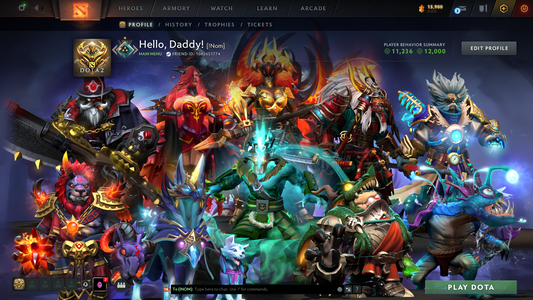 Crusader I | MMR: 1495 | Behavior Score: 12000 | Juggernaut Arcana | Pudge & CM Personas| Latest Cache Sets & Many Items Inside | Mainpool | Trophy Level: 152 | Full Access