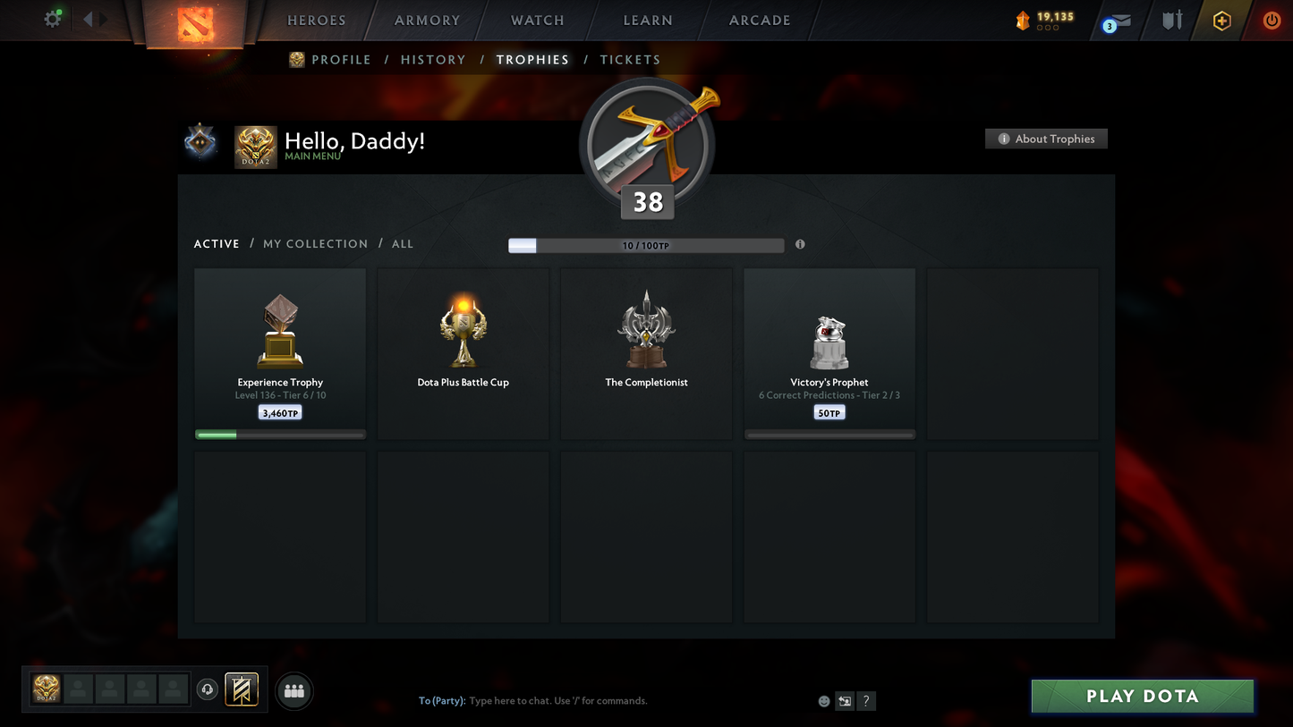 Guardian I | MMR: 821 - Behavior: 9106 | 2 Arcanas: Shadow Fiend & Monkey King | Many Sets & Items Inside | Full Access | Mainpool | Trophy Level: 136+