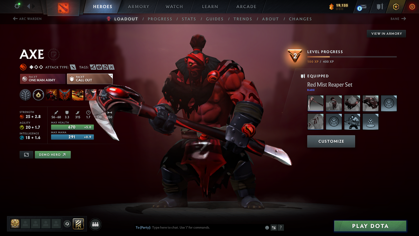 Guardian I | MMR: 821 - Behavior: 9106 | 2 Arcanas: Shadow Fiend & Monkey King | Many Sets & Items Inside | Full Access | Mainpool | Trophy Level: 136+