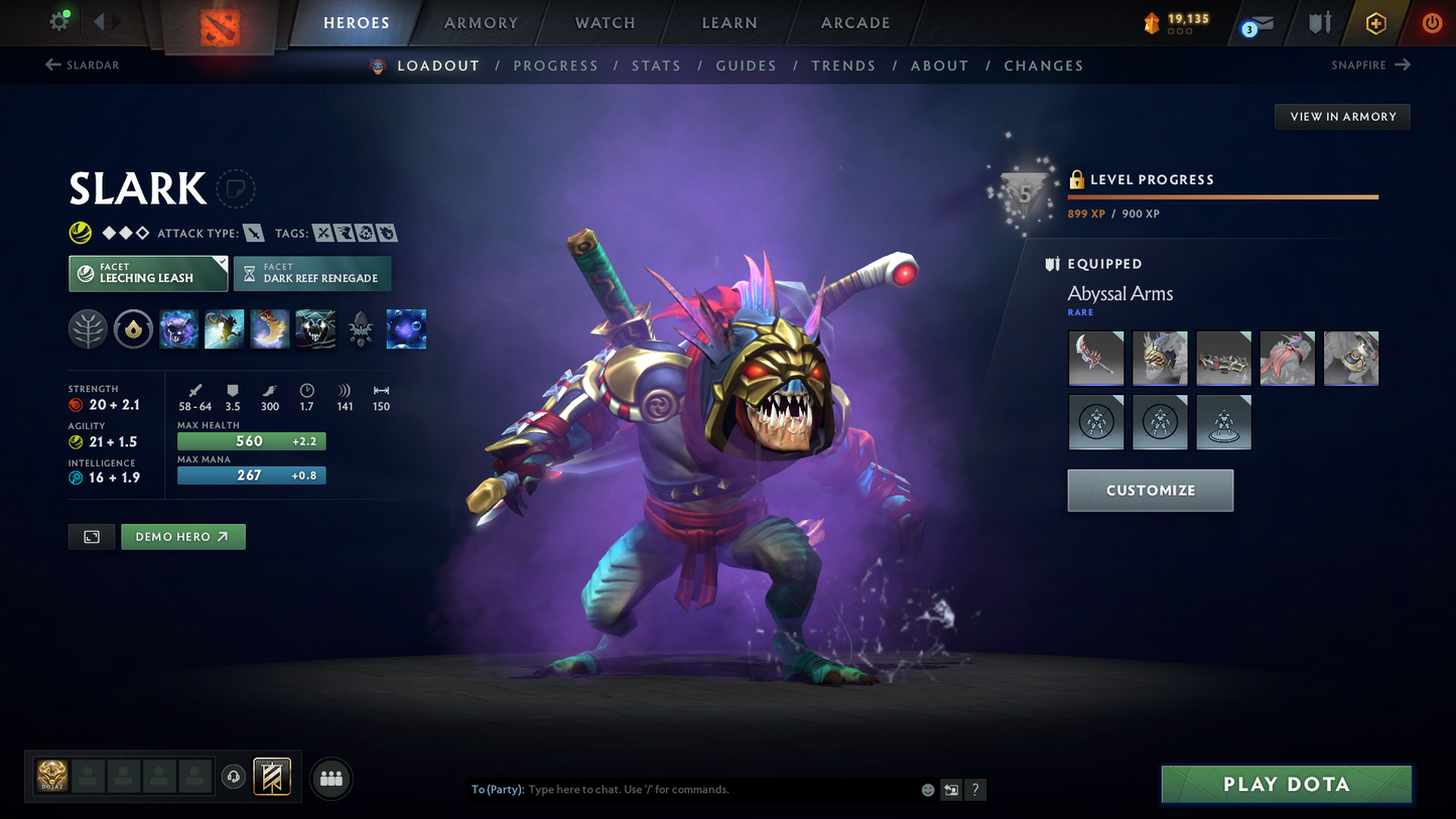 Guardian I | MMR: 821 - Behavior: 9106 | 2 Arcanas: Shadow Fiend & Monkey King | Many Sets & Items Inside | Full Access | Mainpool | Trophy Level: 136+