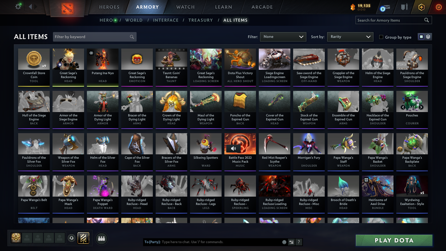 Guardian I | MMR: 821 - Behavior: 9106 | 2 Arcanas: Shadow Fiend & Monkey King | Many Sets & Items Inside | Full Access | Mainpool | Trophy Level: 136+