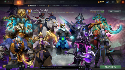 Immortal | MMR 5604 | Behavior 10520 | Mainpool | Zeus Arcana | Fully Stacked with Latest Cache Sets & Items | Trophy Level: 235