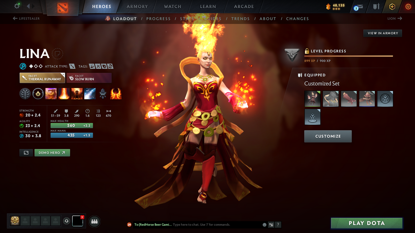 Divine II | MMR: 4713 | Conduct: 11403 | 3 Arcanas: Shadow Fiend, Crystal Maiden & Lina | 2,000+ Matches | Mainpool | Fully Stacked with Sets & Items