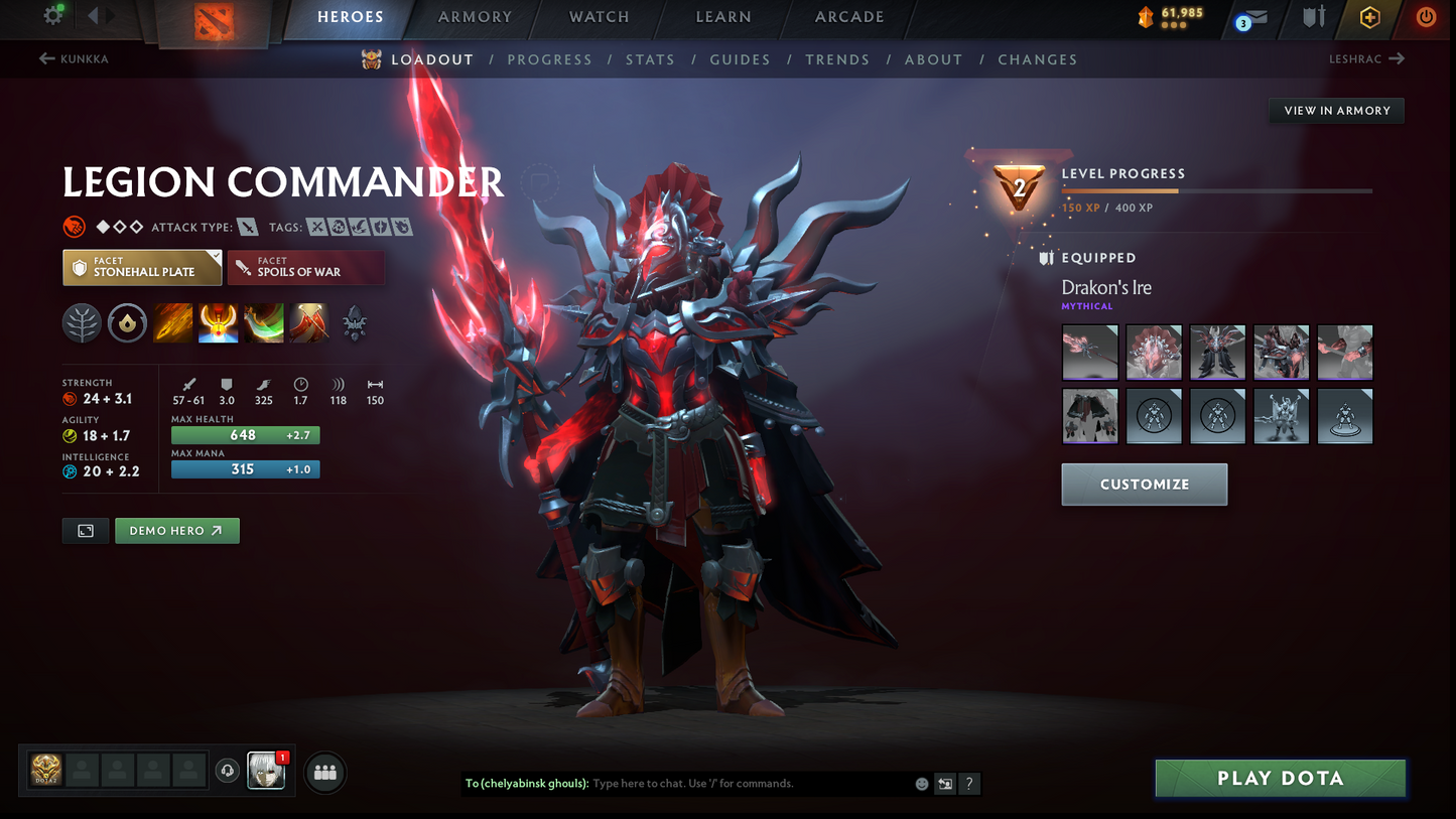 Ancient II | MMR: 4134 | Behavior Score: 11869 | Monkey King Arcana | Anti Mage Persona | Many Sets & Immortals Inside | 1200+ Hours Played | Mainpool | Trophy Level: 160 | Full Access
