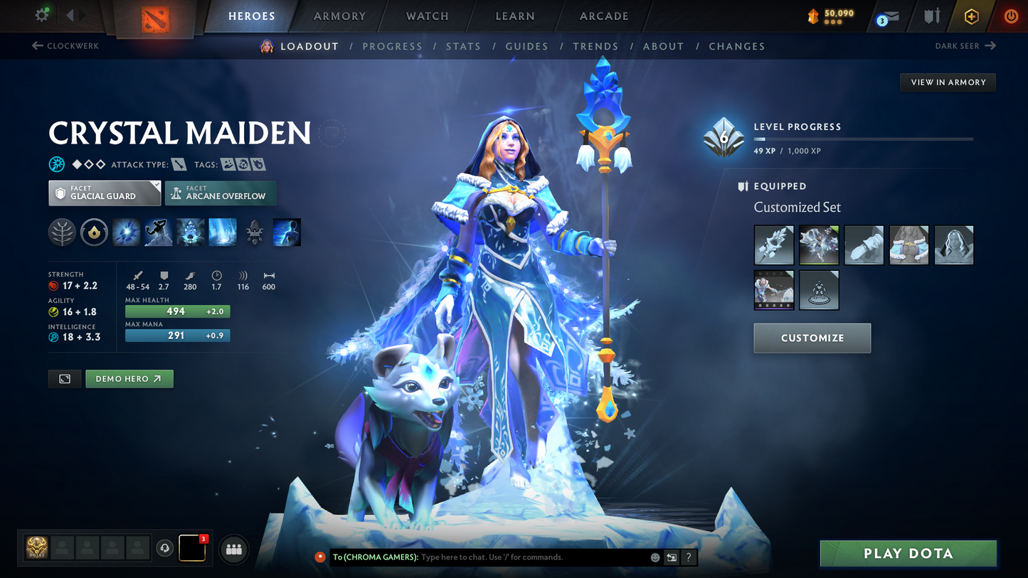 Archon II | MMR: 2402 | Behavior Score: 12000 | 2 Arcanas: Ogre Magi & Crystal Maiden | Mirana Persona | Many Items & Immortals Inside | 10th Anniversary Sets | 3000+ Hours Played | Mainpool | Trophy Level: 266 | Full Access