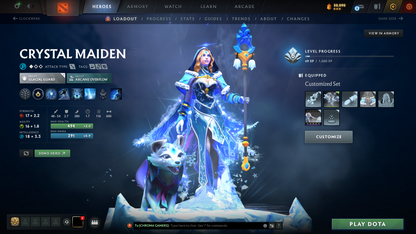 Archon II | MMR: 2402 | Behavior Score: 12000 | 2 Arcanas: Ogre Magi & Crystal Maiden | Mirana Persona | Many Items & Immortals Inside | 10th Anniversary Sets | 3000+ Hours Played | Mainpool | Trophy Level: 266 | Full Access