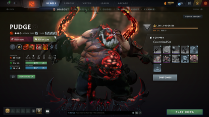 Immortal | MMR: 6034 | Behavior: 11204 | 2066 Hours Played | 3 Arcanas: SF, Rubick, Pudge  | AM Persona | Fully Stacked with Items | Mainpool | High Trophy