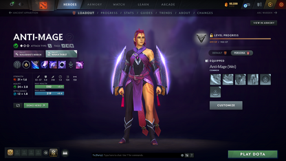 Immortal | MMR: 6034 | Behavior: 11204 | 2066 Hours Played | 3 Arcanas: SF, Rubick, Pudge  | AM Persona | Fully Stacked with Items | Mainpool | High Trophy