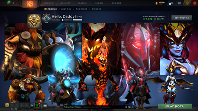 Crusader V | MMR 2196 | Behavior 10771 | Mainpool | Shadow Fiend Arcana | Stacked with Sets & Items | 1100+ Matches Played | 1300+ Hours Played