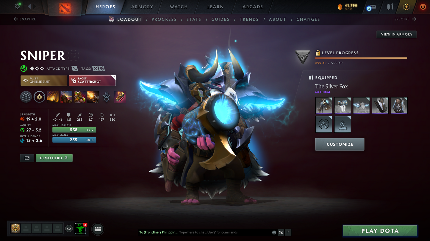 Crusader V | MMR 2196 | Behavior 10771 | Mainpool | Shadow Fiend Arcana | Stacked with Sets & Items | 1100+ Matches Played | 1300+ Hours Played