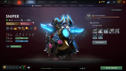 Crusader V | MMR 2196 | Behavior 10771 | Mainpool | Shadow Fiend Arcana | Stacked with Sets & Items | 1100+ Matches Played | 1300+ Hours Played