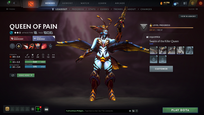 Crusader V | MMR 2196 | Behavior 10771 | Mainpool | Shadow Fiend Arcana | Stacked with Sets & Items | 1100+ Matches Played | 1300+ Hours Played