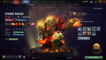 Legend V | MMR: 3751 | Behavior Score: 10455 | x64 MMR DD TOKENS | 4363 Hours Played | Ogre Magi Arcana | AM Persona | Many Immortals & Sets Inside | Fast Queue | Full Access