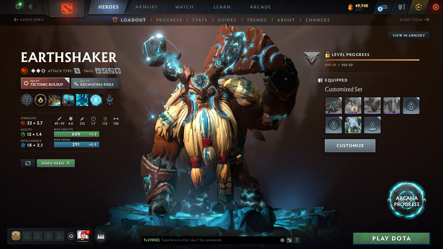 BATTLEPASS: TI8, TI9 | EARTHSHAKER, SF & ZEUS ARCANA | 2 PERSONAS | LION'S GREEN HAND | TINY PRESTIGE | 2 TERRAINS | TONS OF CACHE SETS | HIGH VALUE