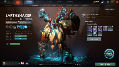 BATTLEPASS: TI8, TI9 | EARTHSHAKER, SF & ZEUS ARCANA | 2 PERSONAS | LION'S GREEN HAND | TINY PRESTIGE | 2 TERRAINS | TONS OF CACHE SETS | HIGH VALUE