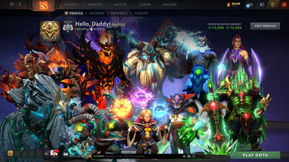 BATTLEPASS: TI8, TI9 | EARTHSHAKER, SF & ZEUS ARCANA | 2 PERSONAS | LION'S GREEN HAND | TINY PRESTIGE | 2 TERRAINS | TONS OF CACHE SETS | HIGH VALUE