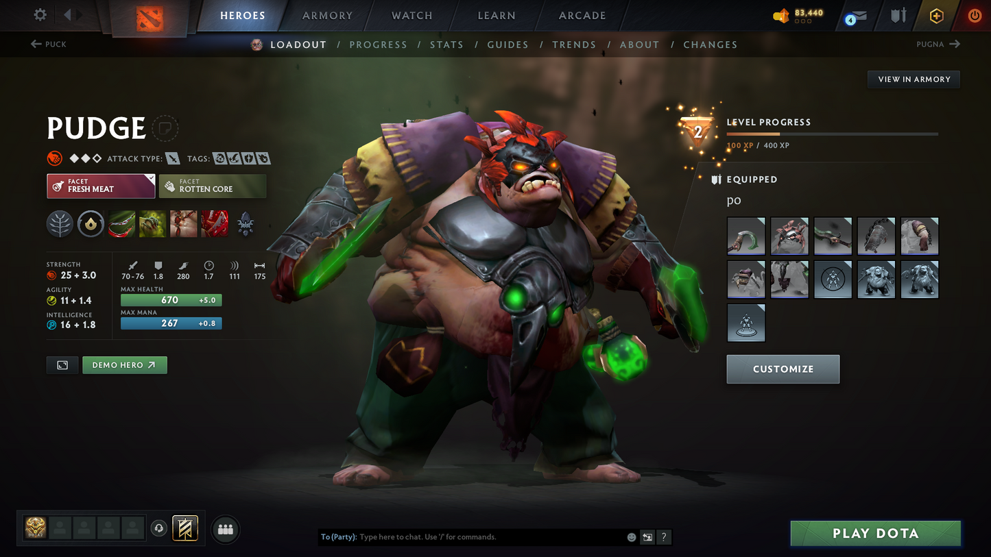 Crusader III | MMR: 1748 | Behavior Score: 10240 | Phantom Assassin Arcana | AM Persona | Many Items & Immortals Inside | Mainpool | Trophy Level: 144 | Full Access