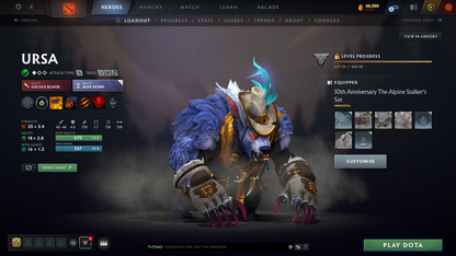 Divine I | MMR 4670 | Behavior 12000 | Juggernaut Arcana | Mirana Persona | Fully Stacked with Immortals and Cache Sets | 1800+ Hours Played | Mainpool