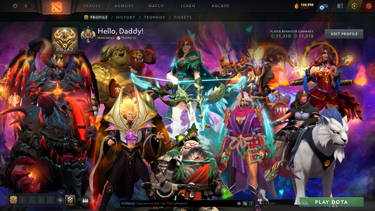 Windranger Arcana | 3 Arcanas including Ogre Magi & Juggernaut | 3 Personas: Pudge, Mirana & AM | MMR: 3092 | Behavior Score: 11310 | Exclusive Cache Sets | Mainpool | 1400+ Hours Played