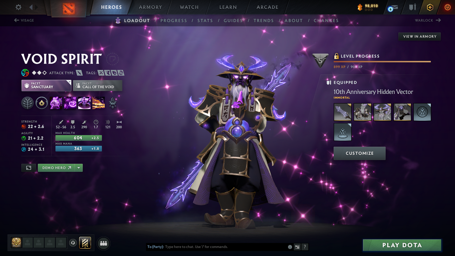 Crusader IV | MMR: 1954 - Behavior: 9294 | Mirana Persona | Complete 10th Anniversary Sets | Many Items & Sets Inside | Full Access | Mainpool | Trophy Level: 126