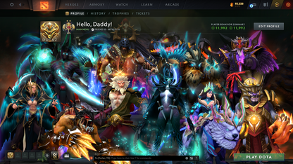 Legend II | MMR: 3304 - Behavior Score: 11992 | 2 Arcanas: Phantom Assassin & Monkey King | 3539 Hours Played | Many Immortals Inside | Mainpool | Trophy Level: 352 | Full Access