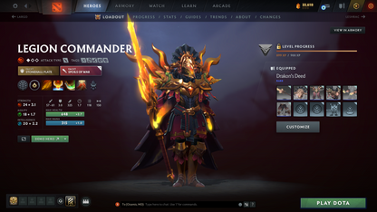 Ancient V | MMR: 4548 | Behavior Score: 12000 | Terrorblade Arcana | Anti Mage Persona | Many Sets & Immortals Inside | 1600+ Hours Played | Mainpool | Trophy Level: 205+ | Full Access