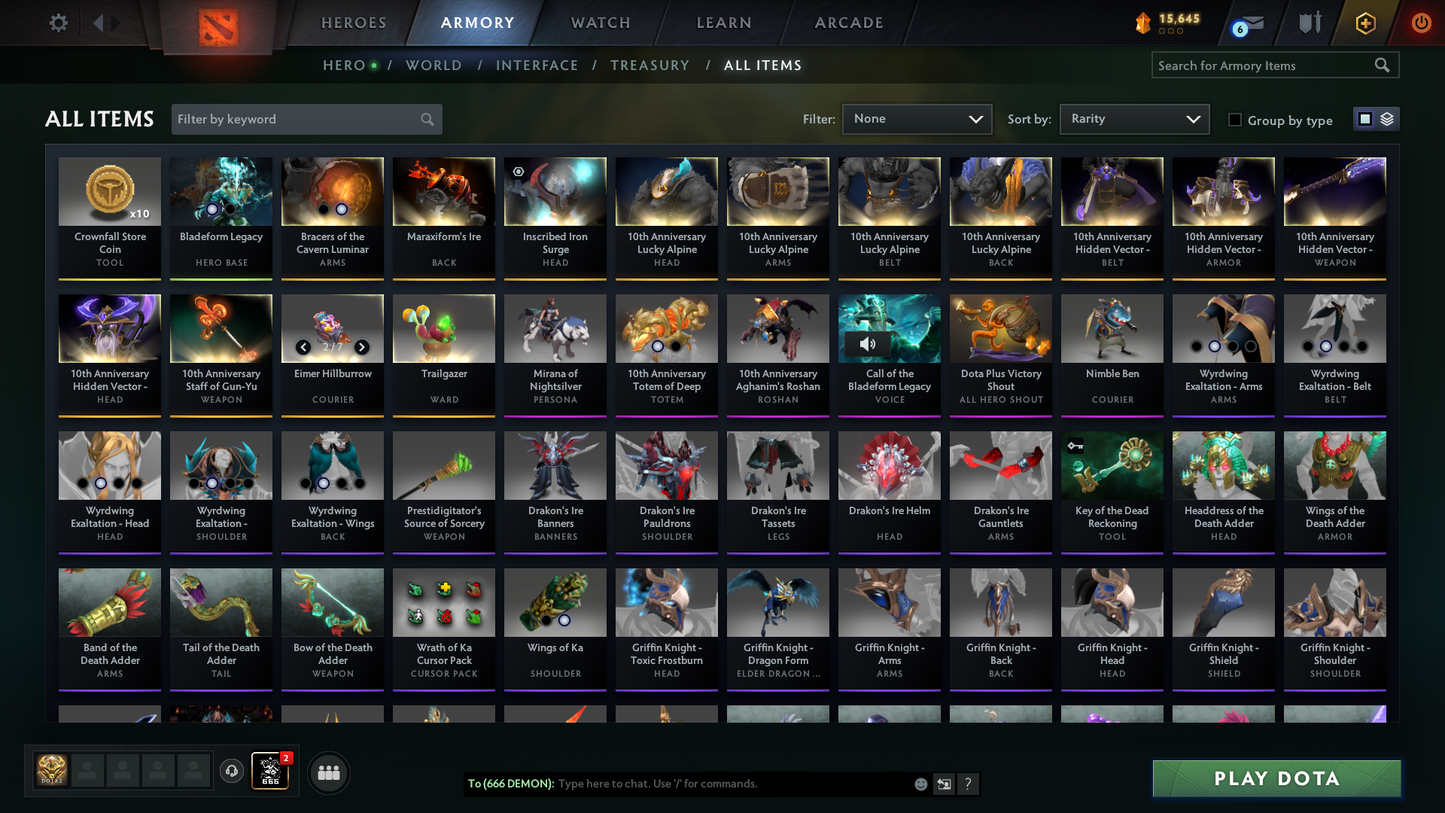 Crusader V | MMR: 2167 - Behavior: 9751 | 6,000+ Matches | Juggernaut Arcana | Complete 10th Anniversary Sets | Mainpool | 5,700+ Hours Played