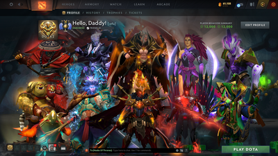 Divine IV | MMR: 5244 | Behavior: 12000 | 5 Exclusive Arcanas | 2 Personas: Mirana & AM | Rare & Expensive Cache Sets | Mainpool | High Trophy Level | 5306 Hours Played