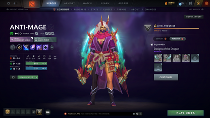 Ancient III | MMR: 4219 | Behavior: 9843 | 3300+ Hours Played | Terrorblade Arcana | 4 Latest Personas Skins: Invoker, AM, PA & Mirana | Expensive Cache Sets | Mainpool | High Trophy Level
