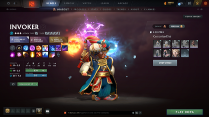 Ancient III | MMR: 4219 | Behavior: 9843 | 3300+ Hours Played | Terrorblade Arcana | 4 Latest Personas Skins: Invoker, AM, PA & Mirana | Expensive Cache Sets | Mainpool | High Trophy Level