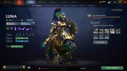Ancient III | MMR: 4219 | Behavior: 9843 | 3300+ Hours Played | Terrorblade Arcana | 4 Latest Personas Skins: Invoker, AM, PA & Mirana | Expensive Cache Sets | Mainpool | High Trophy Level