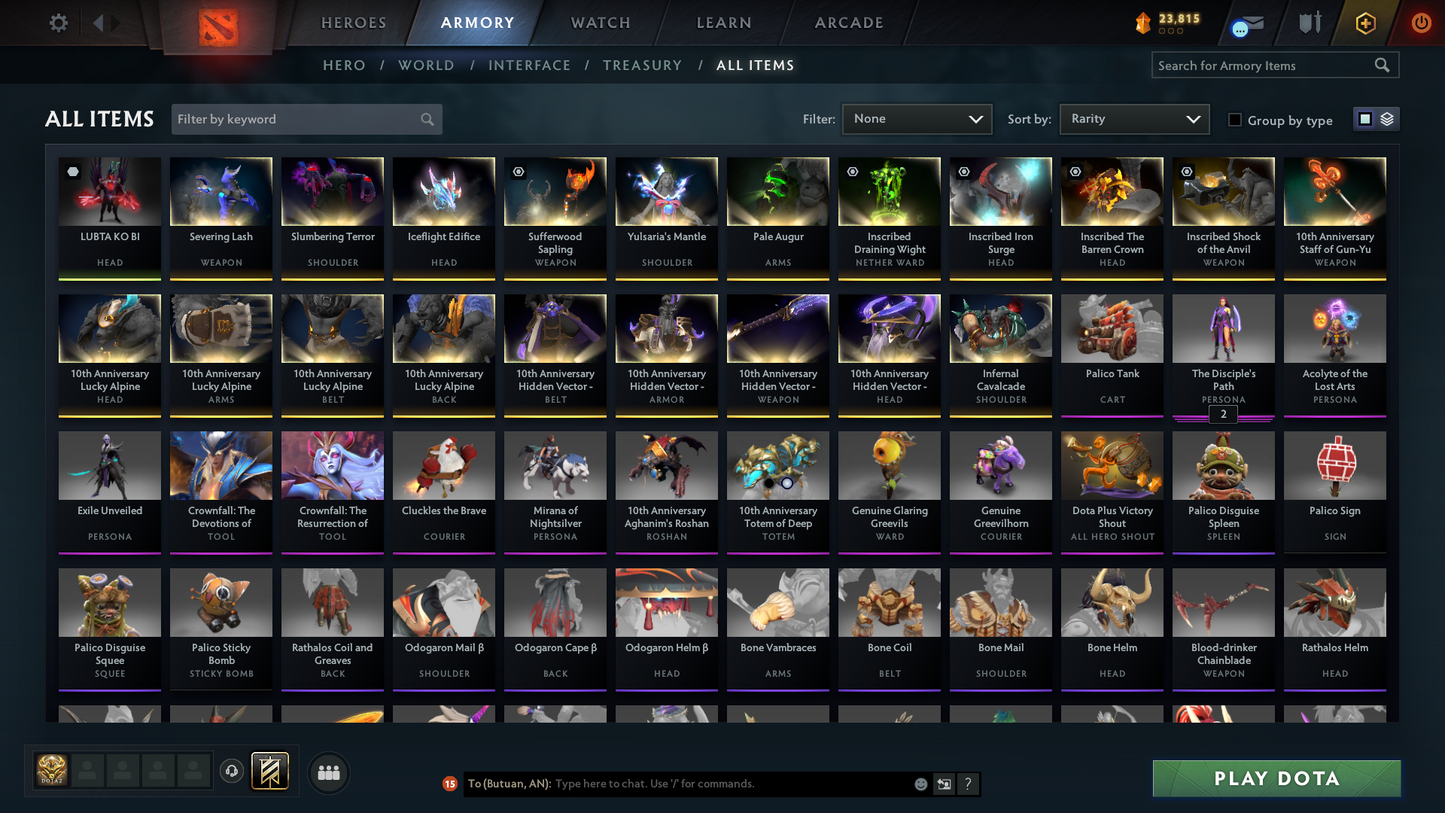 Ancient III | MMR: 4219 | Behavior: 9843 | 3300+ Hours Played | Terrorblade Arcana | 4 Latest Personas Skins: Invoker, AM, PA & Mirana | Expensive Cache Sets | Mainpool | High Trophy Level
