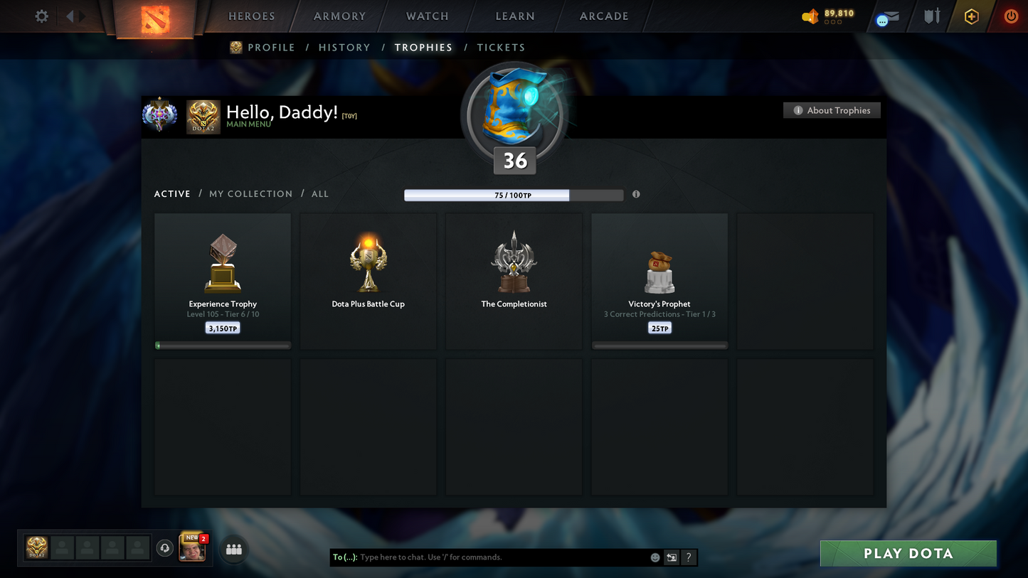 Ancient III | MMR: 3928 - Behavior: 11063 | Anti Mage Persona | Latest Quartero's Curios Sets | Trophy Level: 105 | Fast Queue | Full Access