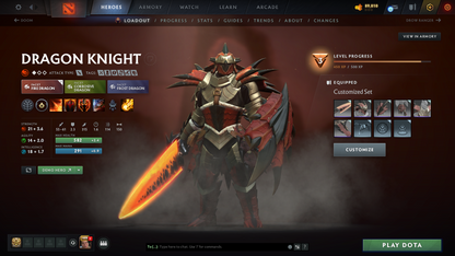 Ancient III | MMR: 3928 - Behavior: 11063 | Anti Mage Persona | Latest Quartero's Curios Sets | Trophy Level: 105 | Fast Queue | Full Access