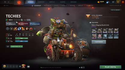 Ancient III | MMR: 3928 - Behavior: 11063 | Anti Mage Persona | Latest Quartero's Curios Sets | Trophy Level: 105 | Fast Queue | Full Access