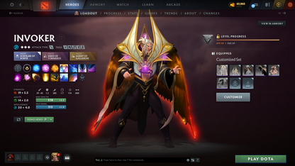 Divine IV | MMR: 5291 | Behavior: 12000 | 3 Exclusive Arcanas | 3 Personas: PA, AM & Mirana | Complete 10th Anniversary Items | Mainpool | High Trophy Level | 4468 Hours Played