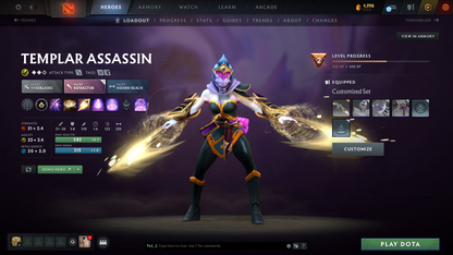 Ancient I | MMR: 3958 | Behavior: 7342 | Juggernaut Arcana | AM Persona | Many Rare Sets & Items | Mainpool | High Trophy Level | 1300+ Hours Played