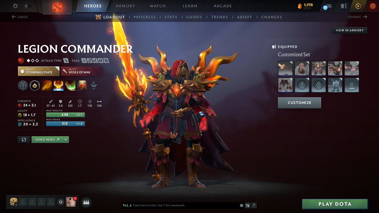 Ancient I | MMR: 3958 | Behavior: 7342 | Juggernaut Arcana | AM Persona | Many Rare Sets & Items | Mainpool | High Trophy Level | 1300+ Hours Played