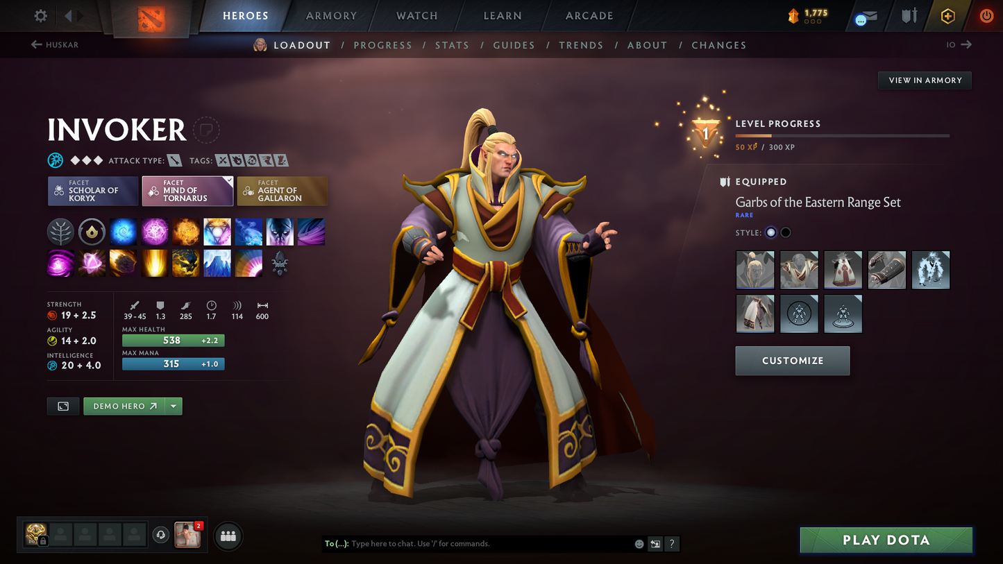 Ancient I | MMR: 3958 | Behavior: 7342 | Juggernaut Arcana | AM Persona | Many Rare Sets & Items | Mainpool | High Trophy Level | 1300+ Hours Played