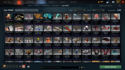 Ancient I | MMR: 3958 | Behavior: 7342 | Juggernaut Arcana | AM Persona | Many Rare Sets & Items | Mainpool | High Trophy Level | 1300+ Hours Played