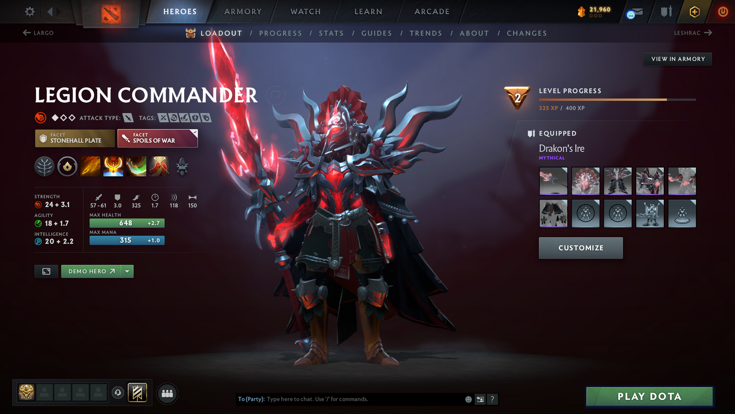 Legend IV | MMR: 3530 | Behavior: 9589 | Rubick Arcana | AM Persona | Latest Event Sets | 1200+ Hours Played | Mainpool | Fast Queue