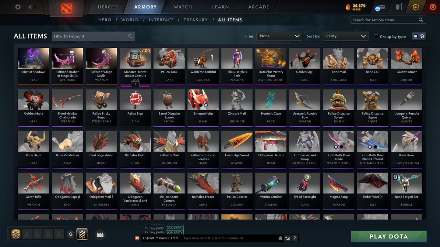 Crusader V | MMR: 2202 - Behavior Score: 8645 | AM Persona | Latest Quartero's Curios Sets | Rare Immortals | Fast Queue | Full Access